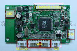 7寸 1024*600数字液晶屏 VGA+AV驱动板