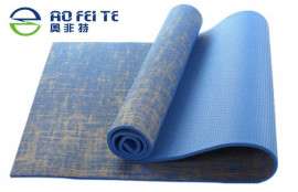 批发PVC6mm 8mm亚麻布瑜伽垫 环保加厚瑜伽毯/垫 定做加工